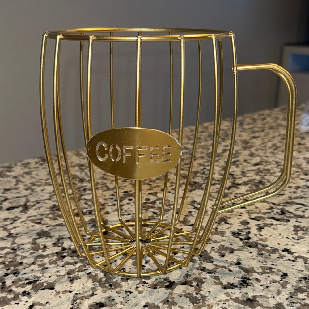 Gold Wire Coffee Mug Holder